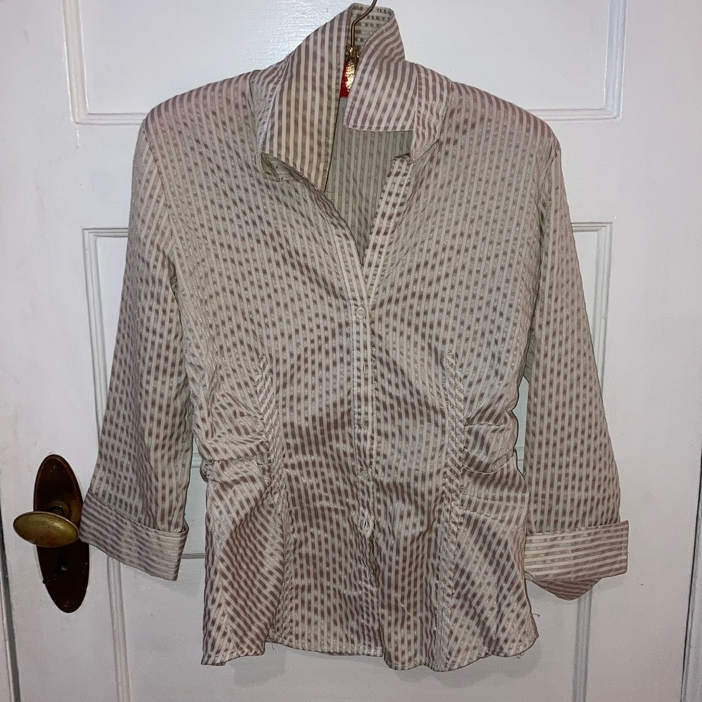 Striped collared shirt